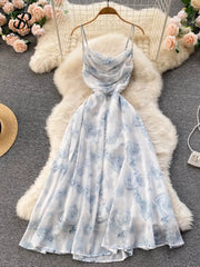 Floral Spaghetti Strap Dress Sexy Summer Boho Chic
