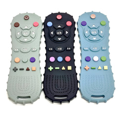 1/3 pçs bebê controle remoto mordedor silicone bebê anti-comer luvas chupeta pulseira dentição vara mordendo brinquedos