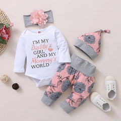Roupas de Bebê 0-18M – Macacão, Calça, Chapéu e Faixa